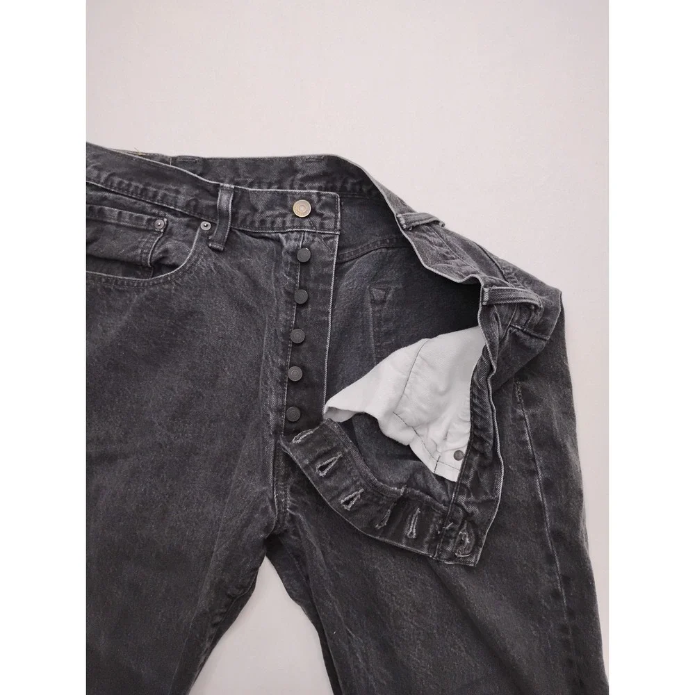 Levis Jeans 501 CT Tapered Button Fly Faded Black‎ Wash 38x34 (fit 36x31)